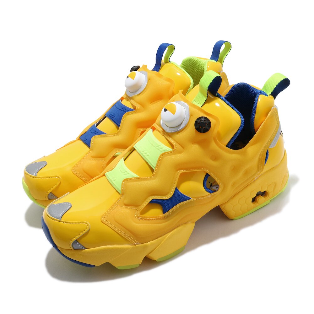 REEBOK 休閒鞋 Instapump Fury MU 男女鞋 經典款 充氣科技 情侶穿搭 小小兵 黃 藍 [FY3404]