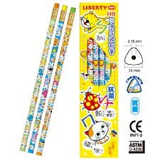 利百代LIBERTY CB-137 注音符號抗菌三角皮頭鉛筆 12支