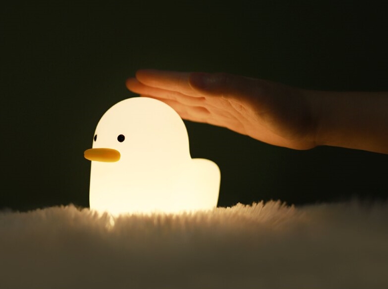 呆呆鴨入眠燈 硅膠夜燈 光感助眠