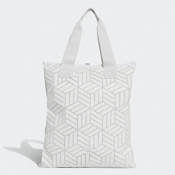 adidas 托特包 Shopper 3D 三宅一生 購物袋 白 全白 男女款 三葉草 基本款【PUMP306】 DY2970