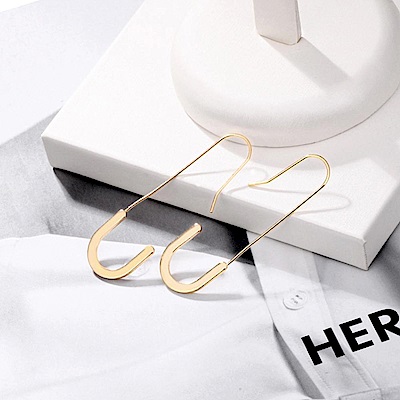 Hera 赫拉 韓款925銀韓劇她的私生活U型耳針/耳環