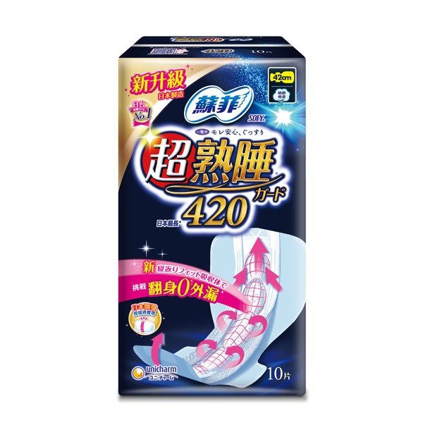 蘇菲彈力貼身超熟睡夜用42CM【康是美】