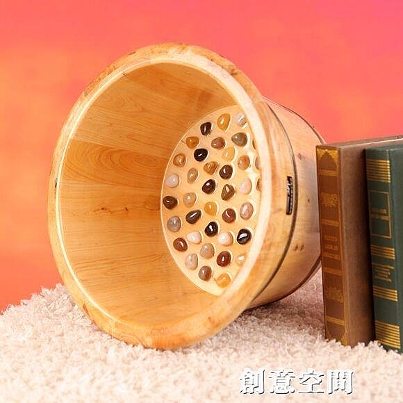 香柏木泡腳木桶家用洗腳盆木盆足浴桶帶蓋按摩泡腳桶木桶泡腳木盆