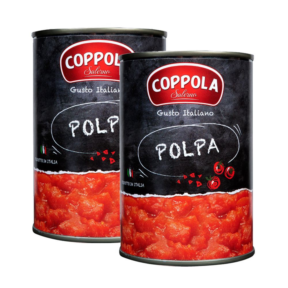 義大利 Coppola 柯波拉切丁番茄罐頭 Polpa / Chopped tomatoes ★容量 400gX2★商品成份 切丁番茄(60%)、番茄汁、檸檬酸★營養標示 標示於圖二★期效 兩年產地 