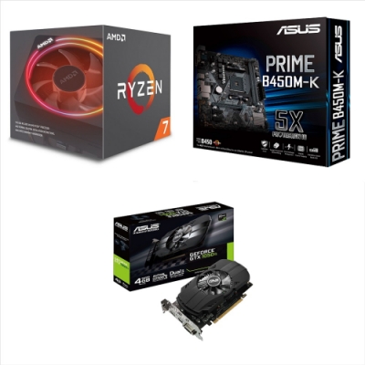 Ryzen 7 2700X 華碩PRIME B450M-K 華碩 GTX1050Ti顯示卡