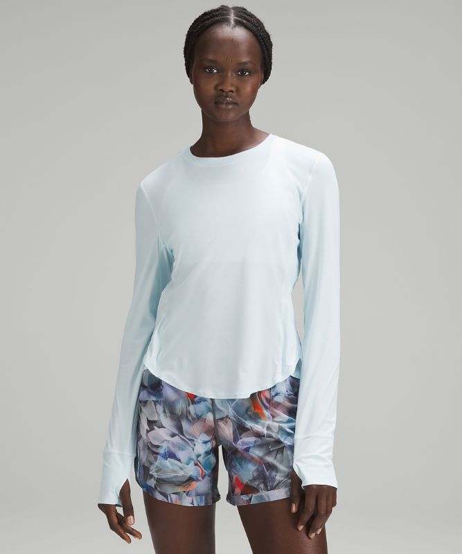 UV Protection Fold-Over Running Long-Sleeve Shirt Size 10