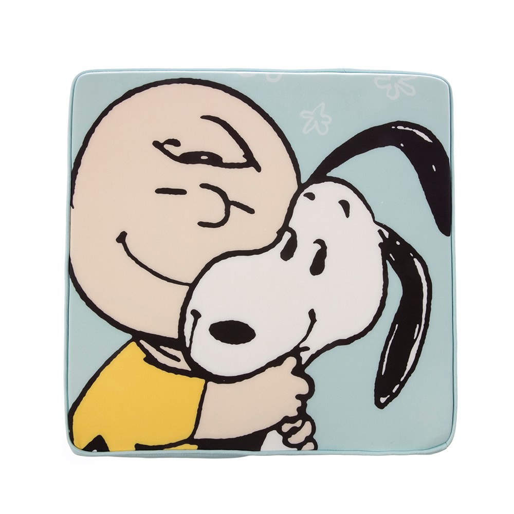 【商品特色】地上&椅上兩用記憶棉坐墊可拆洗質感彈性面料SNOOPY主題商品兼具實用與造型可愛==================HOLA Snoopy系列方形記憶棉坐墊-史努比與查理布朗0142748