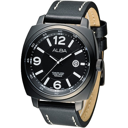 ALBA 反轉時代潮流男錶-IP黑框(AS9849X1)【屈臣氏】