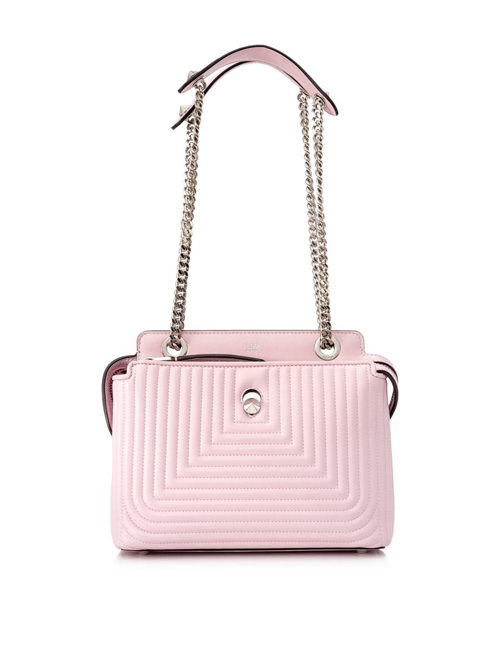 Exterior - Quilted calfskin leather - Palladium hardware - Double chain and leather shoulder straps 