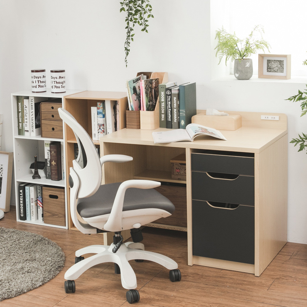 電腦桌/三抽/書桌/辦公桌/附插座/N0073