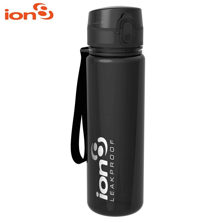 ION8 Slim運動休閒水壺I8500【亮黑】 / 城市綠洲(100%不含BPA無毒、100%防漏、運動水壺)
