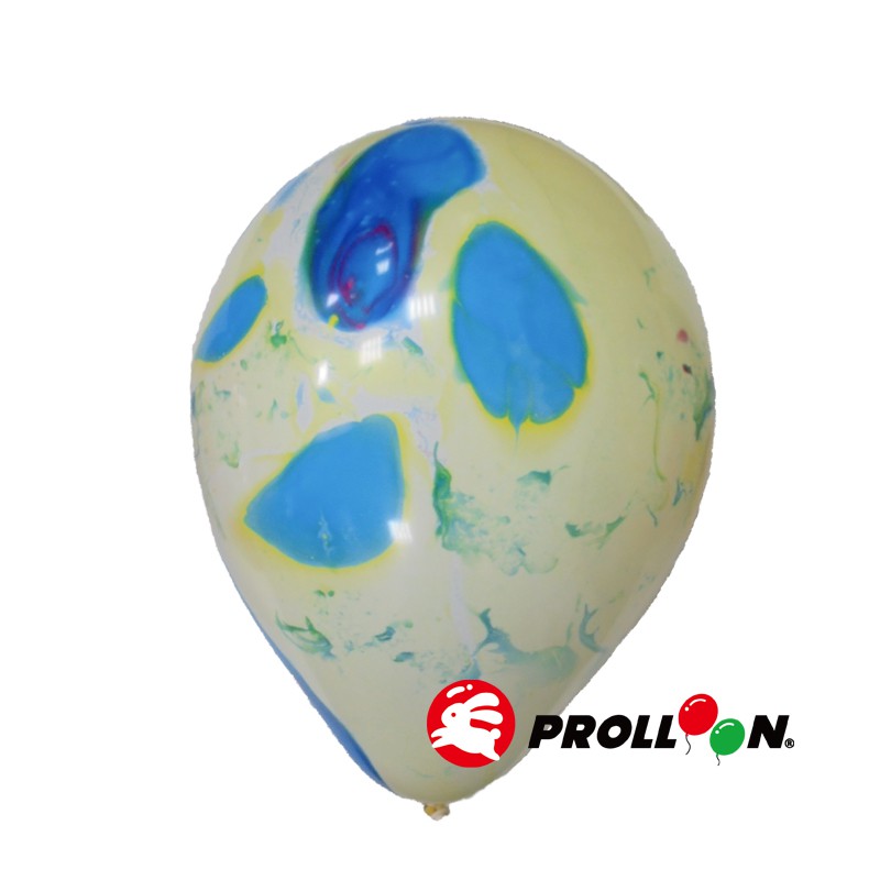專業級佈置用氣球, 顏色多彩、氣球上的顏色紋路隨機，吹大後直徑約22公分(9吋)，每包100顆。※基於個人衛生，氣球屬消耗品，由於拆封後難以明確判定是否為全新狀態，且為保護其他顧客權益，故拆封後不接受