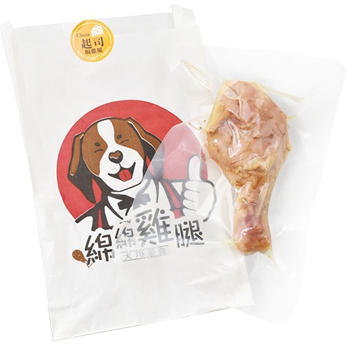 綿綿雞腿-犬用零食70g單支入 整隻蒸煮雞腿肉嫩骨綿原汁原味 精選帶骨雞腿採用獨特的蒸煮方式無添加人工香料保留原汁美味與營養吃得到柔嫩多汁的雞肉與一捏即碎的香綿骨頭 產品特色介紹 1.人用食材選用比市