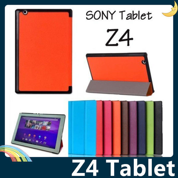 SONY Xperia Z4 Tablet 多折支架保護套nn超薄簡約、皮紋輕便、九色選擇