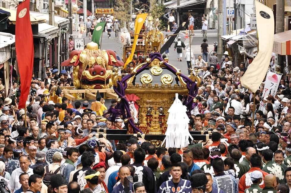 築地獅子祭 遊行