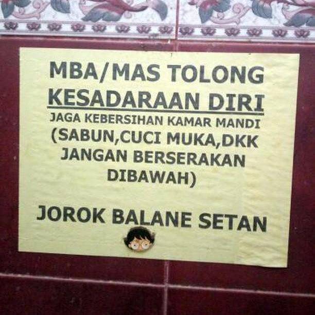 15 Pengumuman Di Wc Ini Absurd Abis Bikin Ngakak Sampai Perut Mules