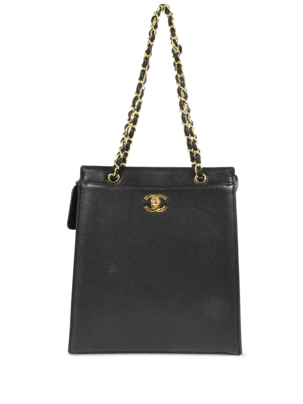 CHANEL Pre-Owned - 1998 CC Turn-lock tote bag - women - Leather - One Size - Black