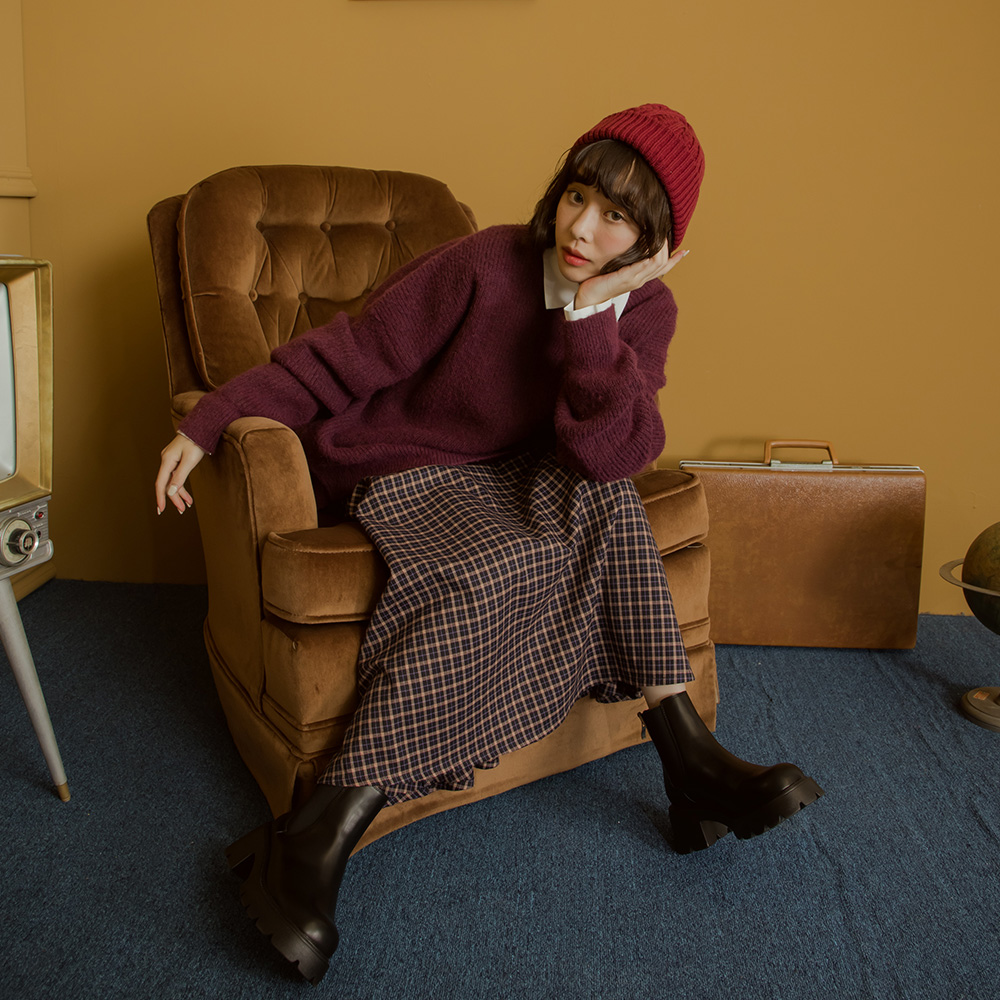 【QSxD+AF聖誕企劃】質感厚磅圓領針織毛衣