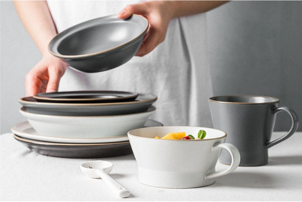 莫蘭迪系列湯杯300ml 灰藍