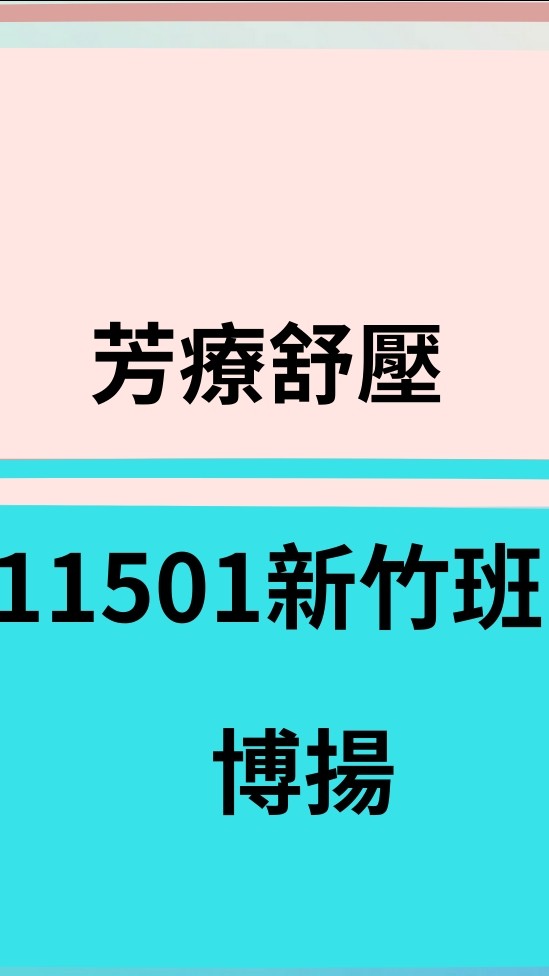 11501新竹芳療紓壓按摩班
