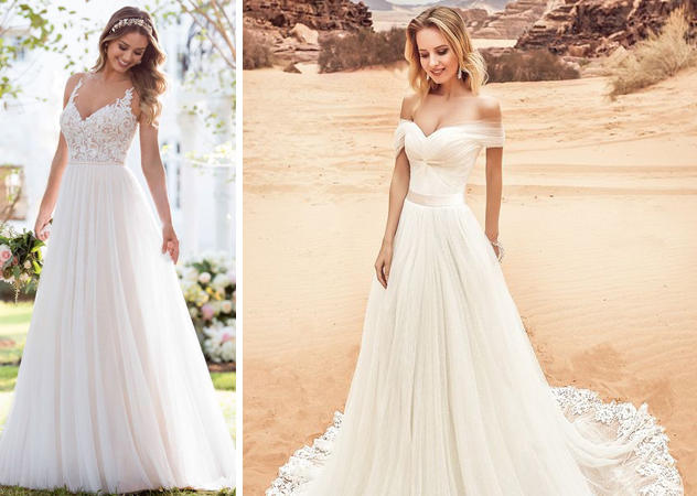 aline wedding dress