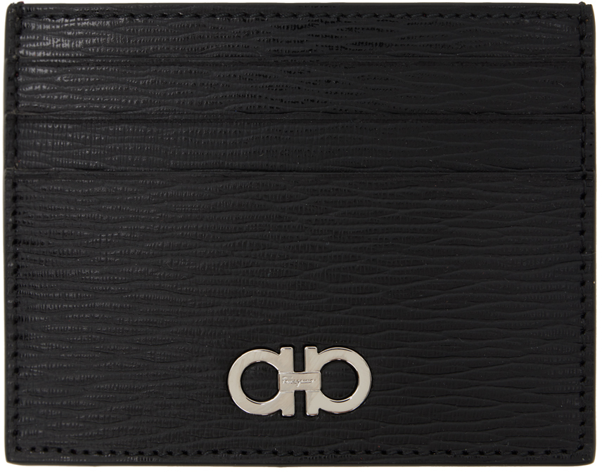 Ferragamo 红色 & 黑色 Gancini 卡包