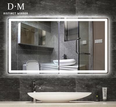 H衛生間鏡子led浴室鏡帶燈壁掛防霧廁所發光鏡洗手智慧鏡子觸控式螢幕