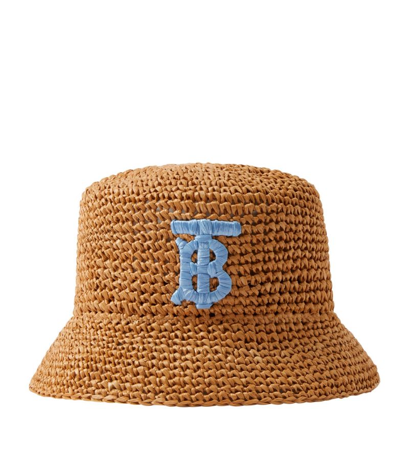 Burberry Raffia Monogram Bucket Hat