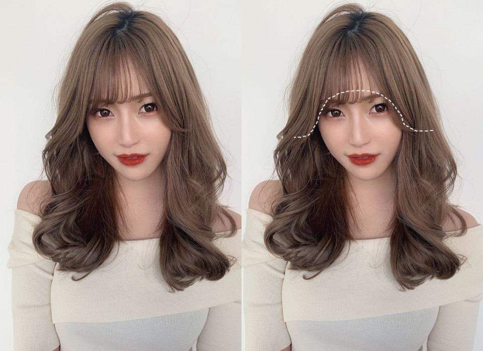 短下巴臉型適合瀏海：瀏海寬度寬、不要太稀薄