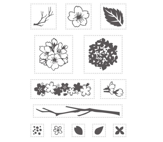 和柄のデザインが華やかなゴム印セット いろいとし が新発売 和模様の組合せを楽しもう