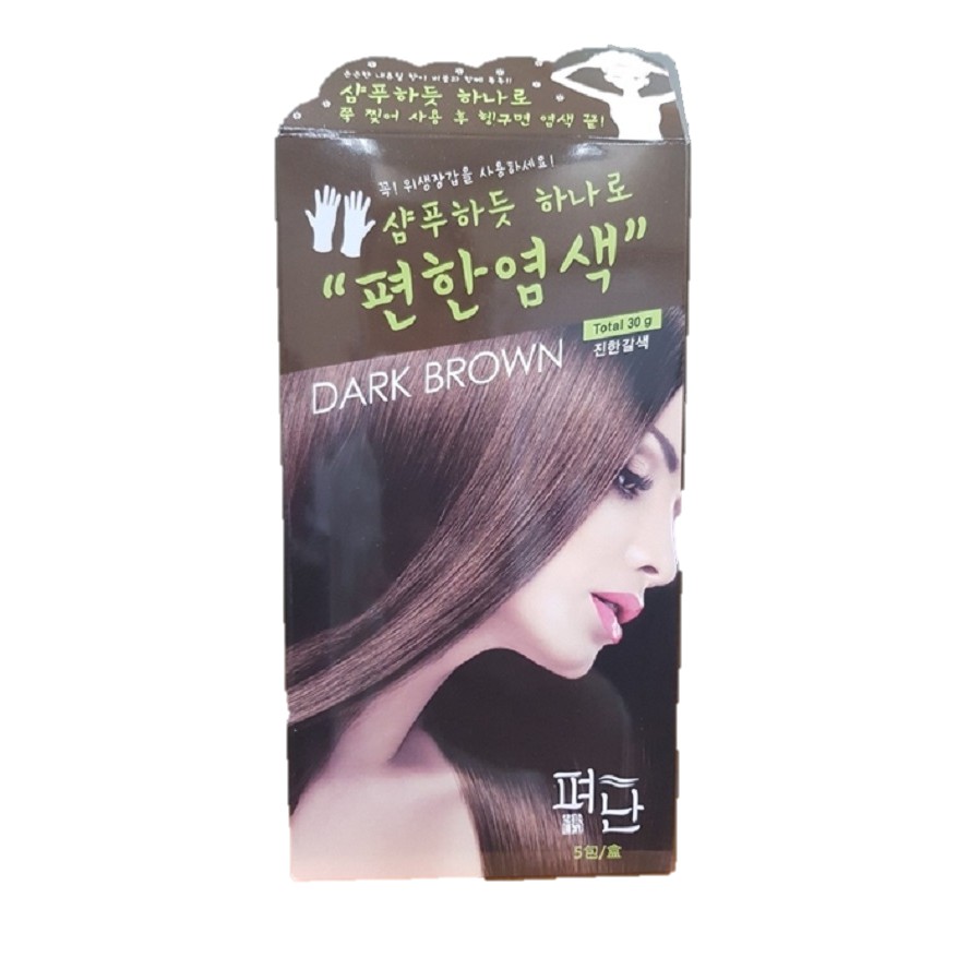 商品規格：主商品: Pyeonan 白髮專用5分鐘高效便捷染髮霜30g (5包/盒)(深咖啡色/黑色) x3 成分： Pyeonan 白髮專用5分鐘高效便捷染髮霜30g 第一劑、第二劑:第一劑: P-