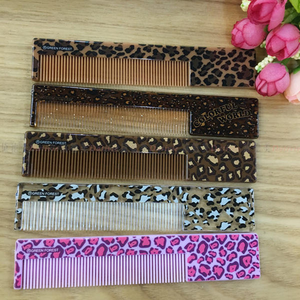【ＫＰ】扁梳 豹紋 動物紋 粉紅豹紋 黑白 金蔥 直梳 扁平梳 梳子 DTT100100386