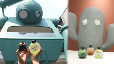 台中超夯打卡景點「一支毛」！超可愛的機器人加上白眼仙人掌，竟然還推出小黃瓜氣泡飲