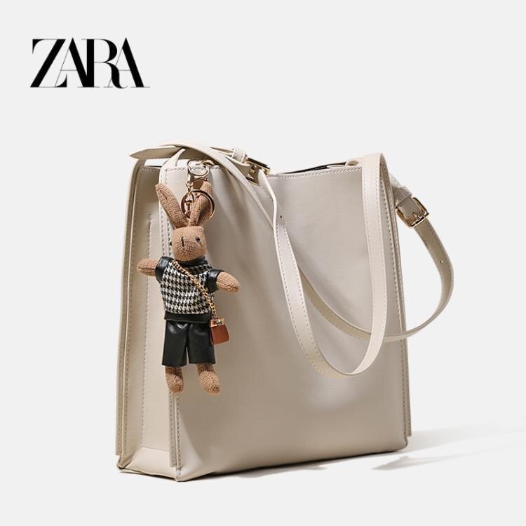 ZARA女包包2021新款潮夏季大容量水桶包通勤包托特包斜挎單肩大包 全館免運