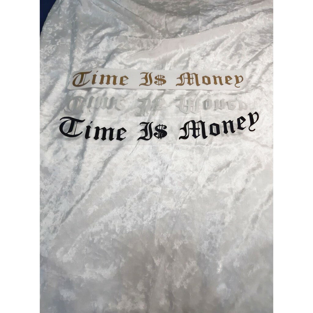 現貨發出 時間就是金錢貼紙改裝汽車貼紙Time is money拉花防水防曬 機車改超商取件 三日到貨 貨到付款