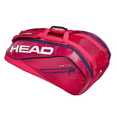 HEAD奧地利 Tour Team系列 9支裝球拍袋-莓紅 283119