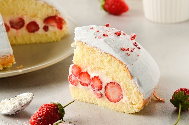 6吋草莓波士頓派~草莓波士頓6吋(約4~6食用)!!選嚴大湖新鮮草莓，每日產地直送內含20~25顆草莓加入選用天然馬達加斯加香草棒製成香草餡，搭配綿密蛋糕讓人滿口滿足~