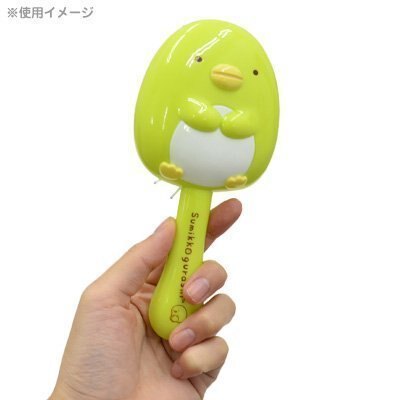 X射線【C015147】角落生物 Sumikko Gurashi 造型手握梳-企鵝，圓梳/健康按摩梳/氣囊梳子/梳子/摺疊梳/美妝/隨身梳