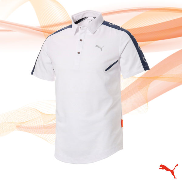 Puma Golf 男版 翻領雙肩印花POLO衫 CA Shoulder Panel 白 923859 03