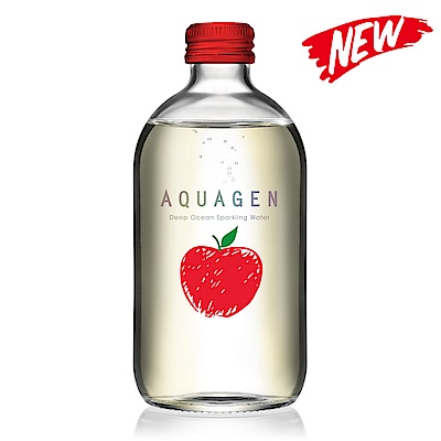 AQUAGEN 海洋深層氣泡水-奧地利香蘋風味(330mlx24瓶/箱)