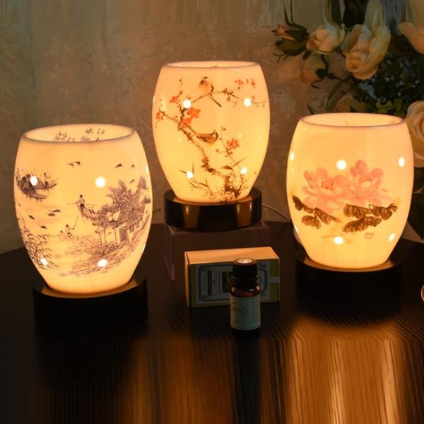 香薰燈 插電陶瓷香薰燈精油燈香薰機美容院香薰爐瑜伽香爐酒店臥室台燈