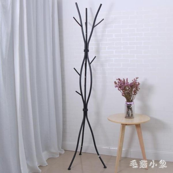 家用簡約現代鐵質衣服掛架臥室客廳衣帽架鐵藝落地包包衣服掛架子