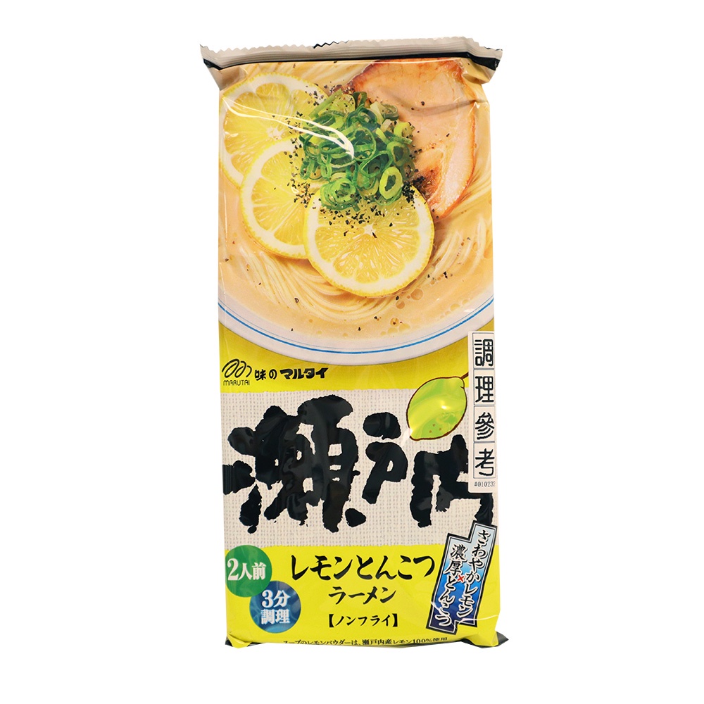 MARUTAI丸太 瀨戶內檸檬海鹽豚骨拉麵(兩人份) 189g【Donki日本唐吉訶德】