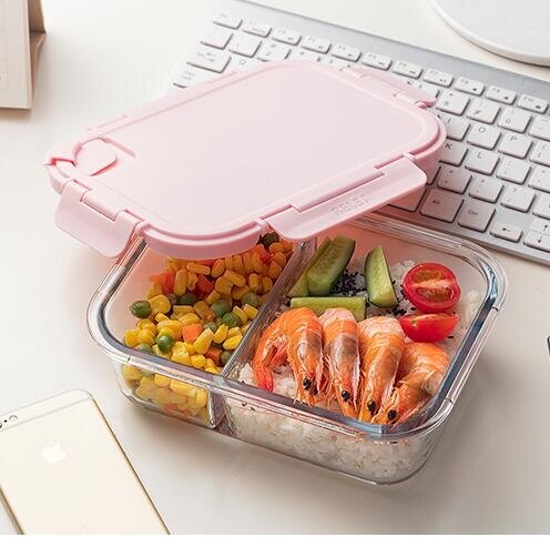便當盒 304不鏽鋼物生物分隔微波爐專用玻璃飯盒輔食密封便當餐盒保鮮盒【快速出貨】