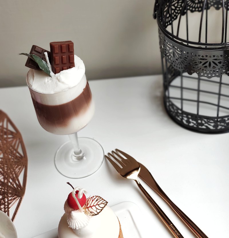 如何讓蠟液像拿鐵,奶泡如何製作,馬卡龍的製作與裝飾