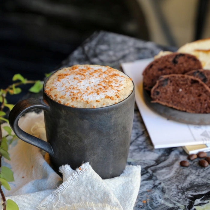 宜龍 黑鐵釉燧人馬克杯(430ml)