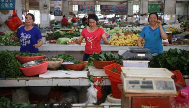 Begini Cara Pedagang Pasar di Cina untuk Berolahraga