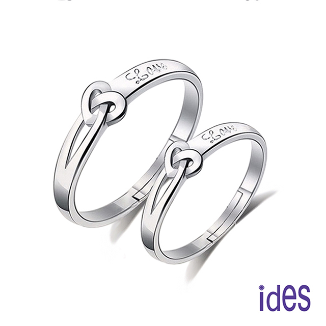 純銀鍍14K金防氧化抗過敏求婚定情紀念送禮最佳選擇同心結與刻字設計富有寓意兩人互許相守創造感動瞬間