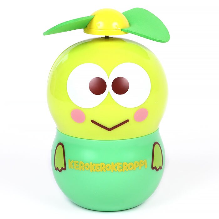 X射線【C480670】大眼蛙 Keroppi 造型風扇，手搖風扇/USB風扇/復古手搖風扇/省力手搖風扇/安全風扇/手持風扇/環保風扇/手壓風扇/手搖扇