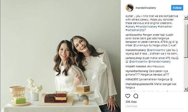 Penampakan Kue Produk Luna Maya Senilai Hampir Setengah Juta